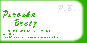 piroska bretz business card